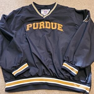 Men's XL, Vintage Genuine Stuff Collegiate, Purdue Black and Gold Pullover